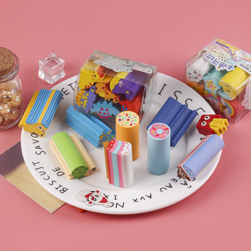 Wholesale Children's Small Animal Desserts Simulation Cartoon Rubber Eraser